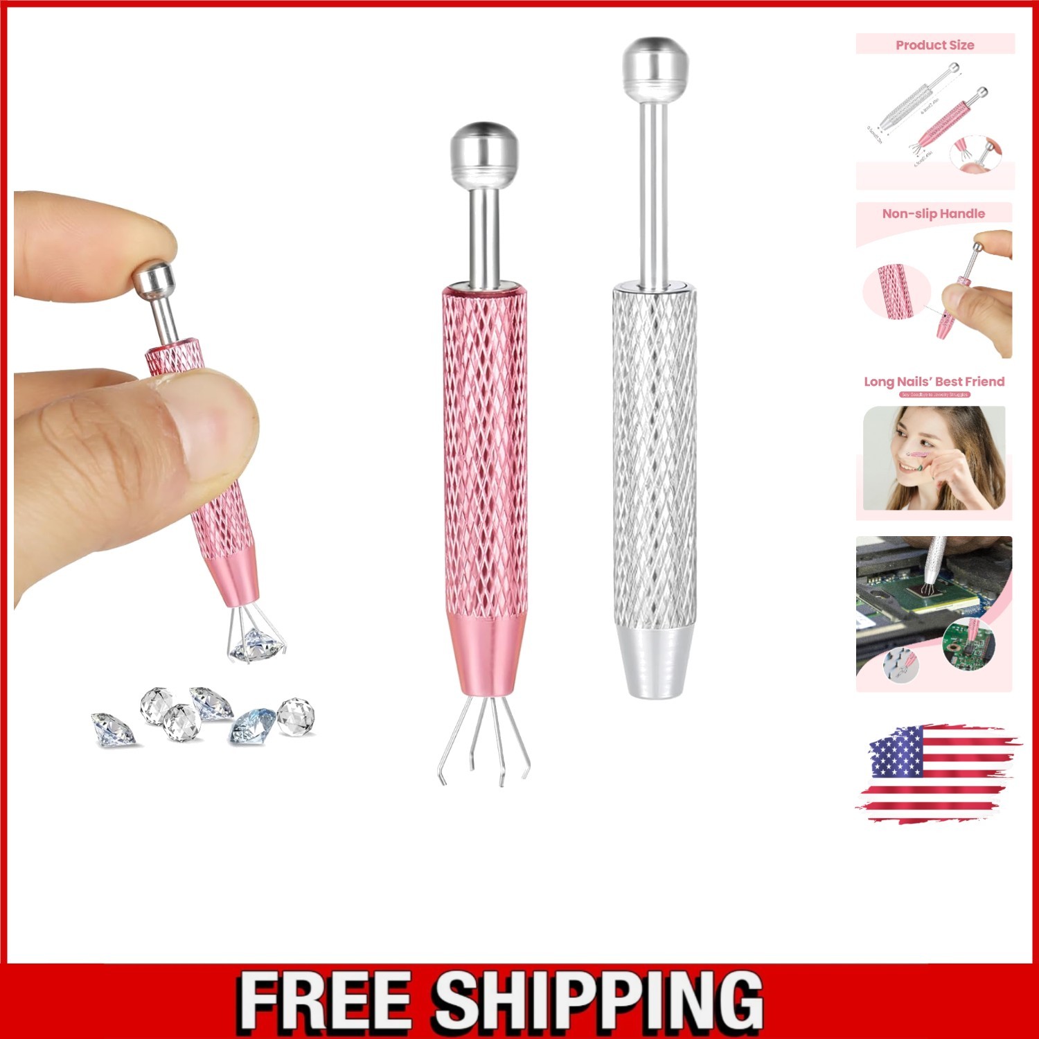 Lightweight 4-Prong Grabber Tool Set – Perfect for Jewelry Makers & Repairs