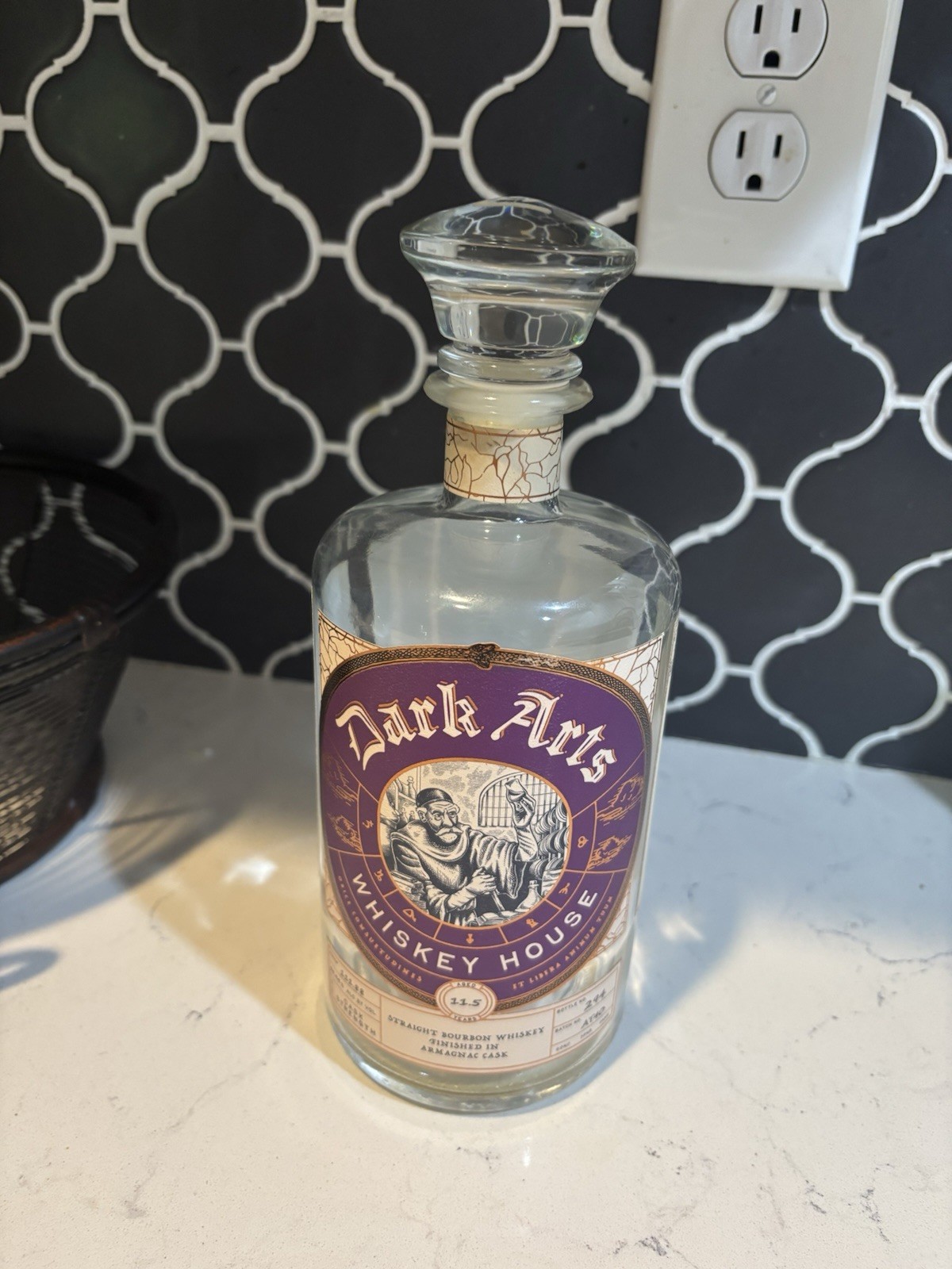 Dark Arts Whiskey House Bourbon Whiskey Empty Bottle