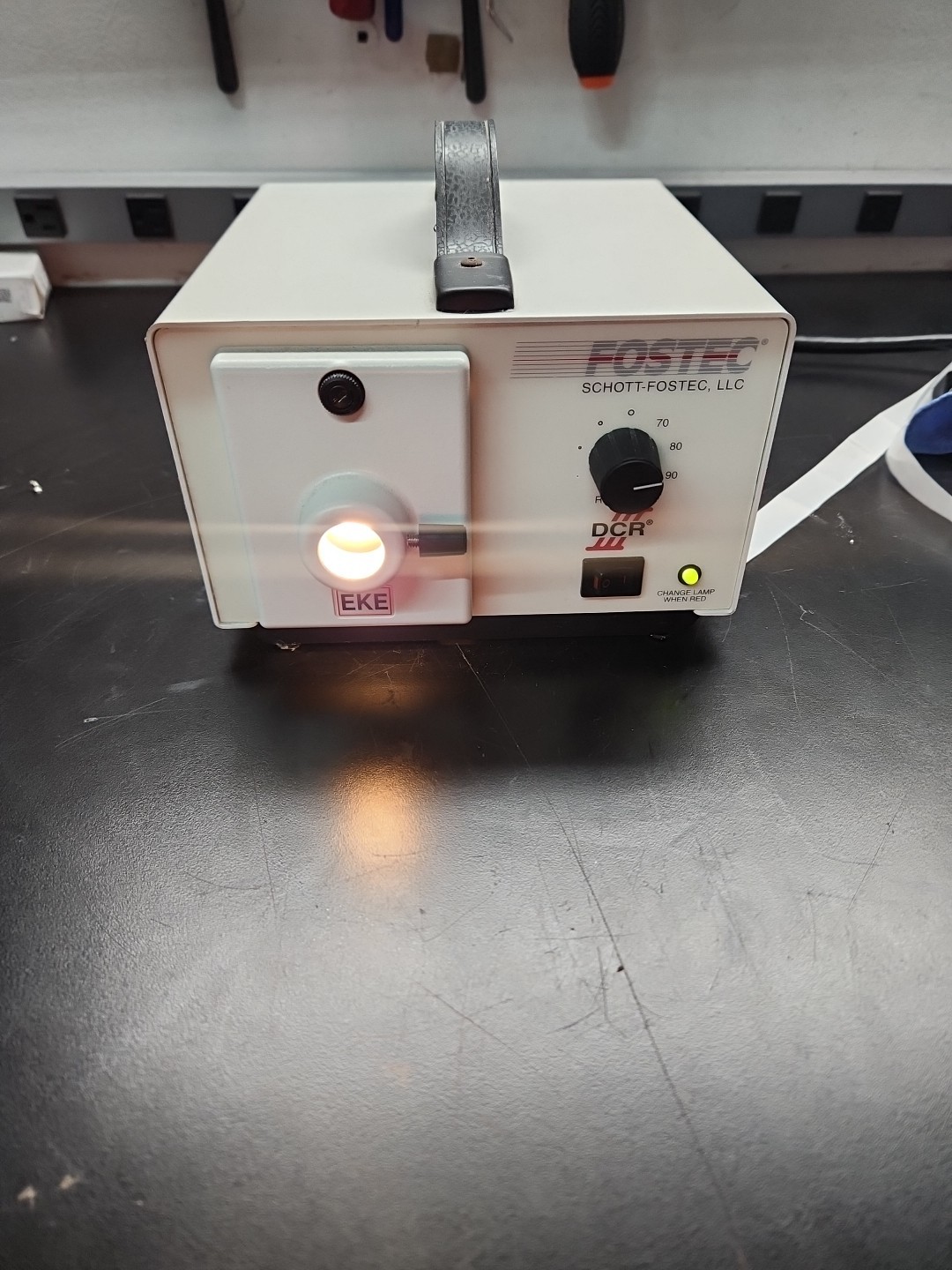 Schott-Fostec DCR III 3 DDL Fiber Optic Illuminator 150W 11/16" Diameter Port