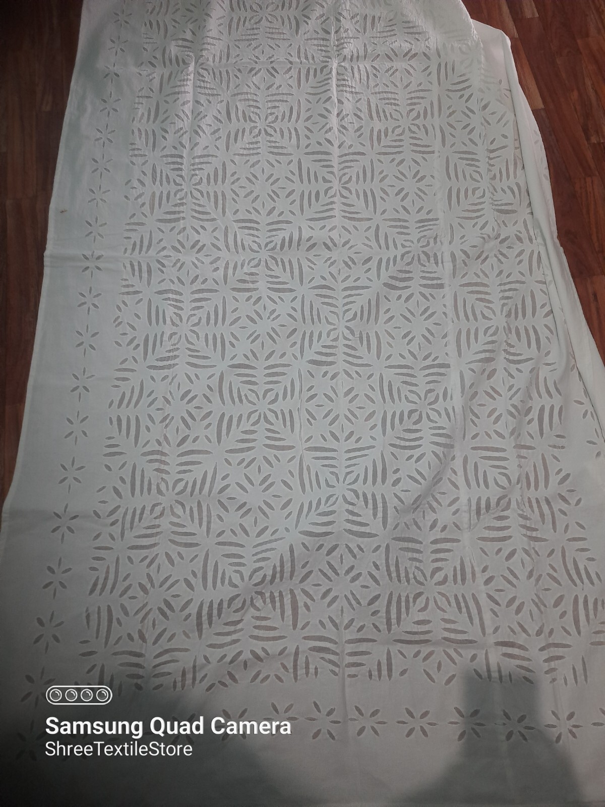 Organdy Cut-Worked Rectangle/Square/Round,Bedding Indian White Handmade Applique