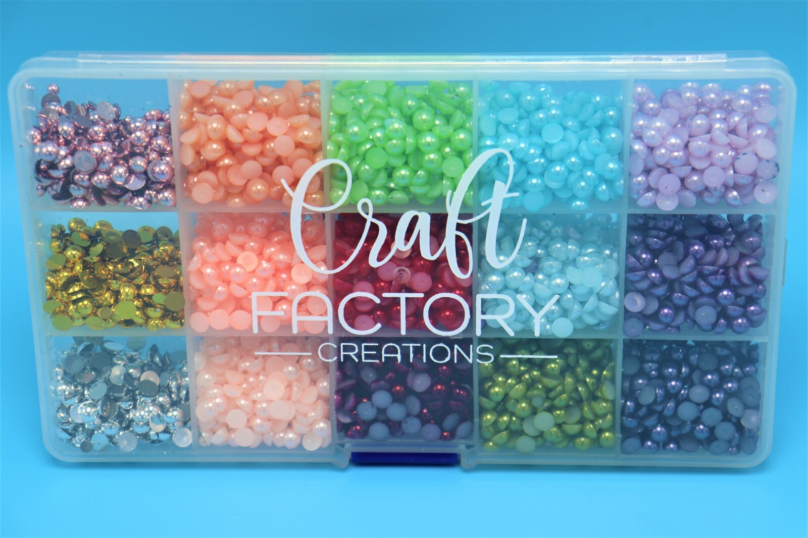 Craft Factory  - Craft Half Pearls - 15 Colors flat back
