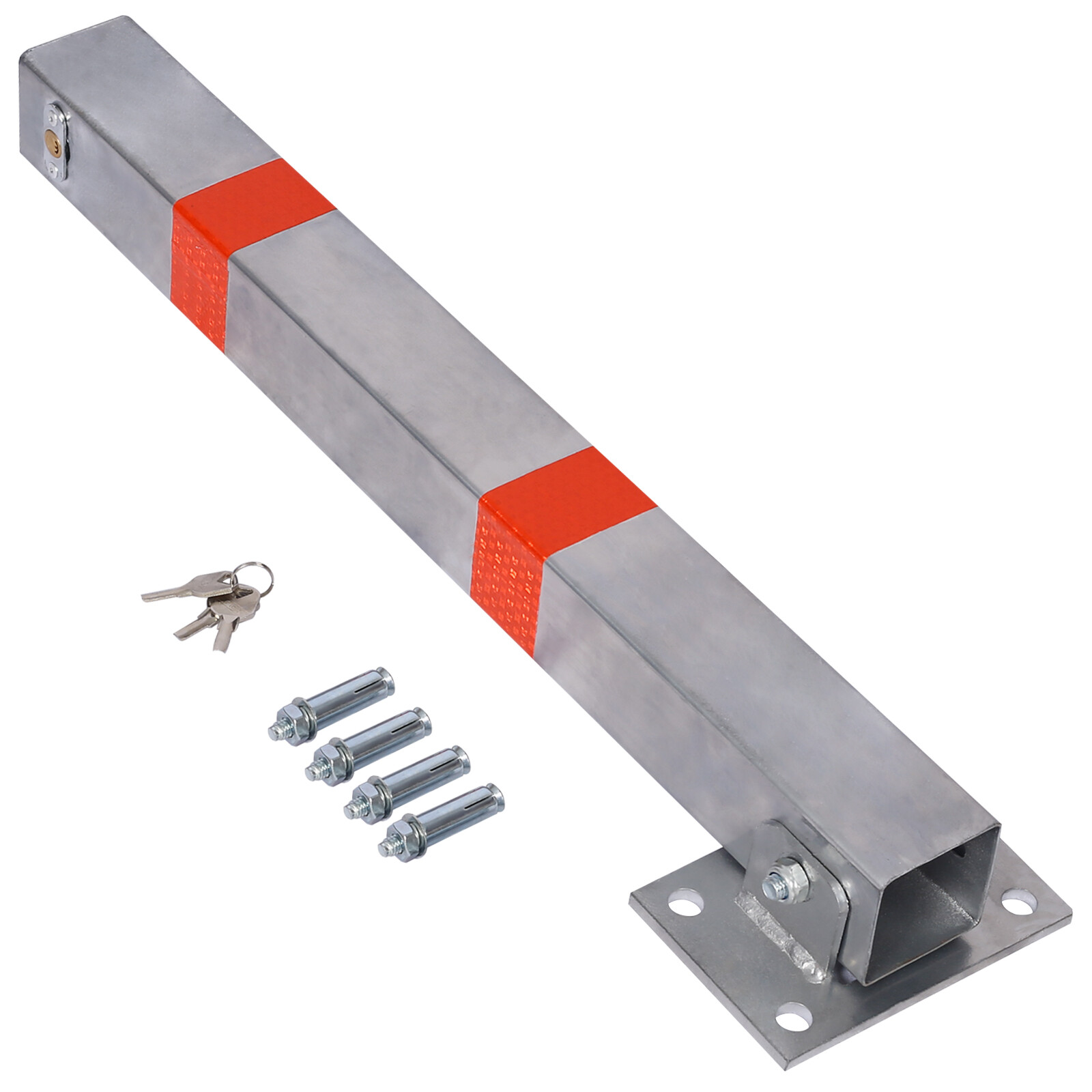 Square Heavy Duty Foldable Bolt Down Security Parking Post Bollard Driveway