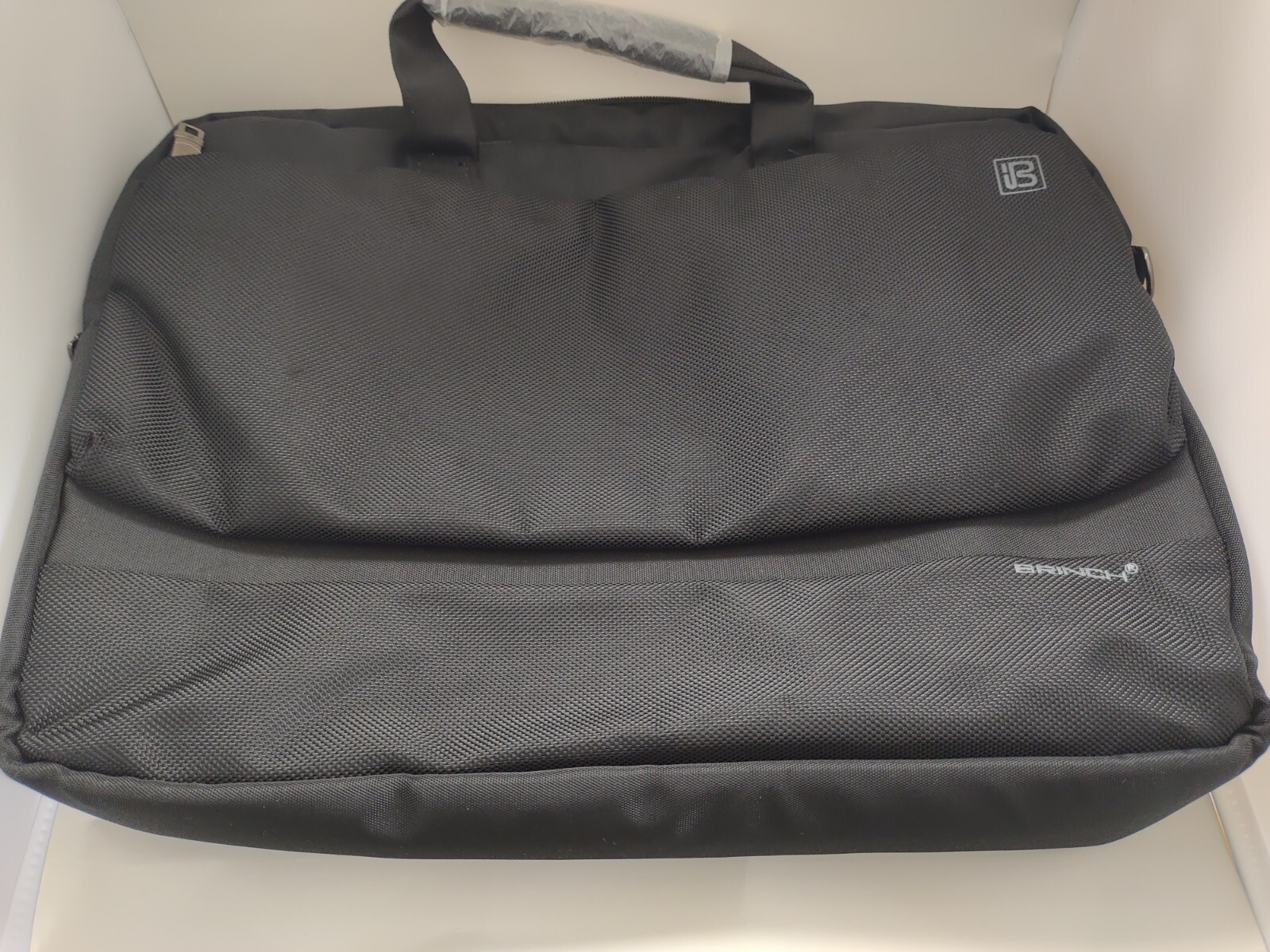 BRINCH 15.6 inch Soft Nylon Laptop Computer Bag - Black