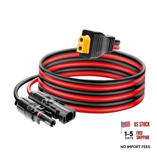 Solar Panel Connector to XT60 Connector Cable 3FT, 10AWG Solar to XT60 3 FT