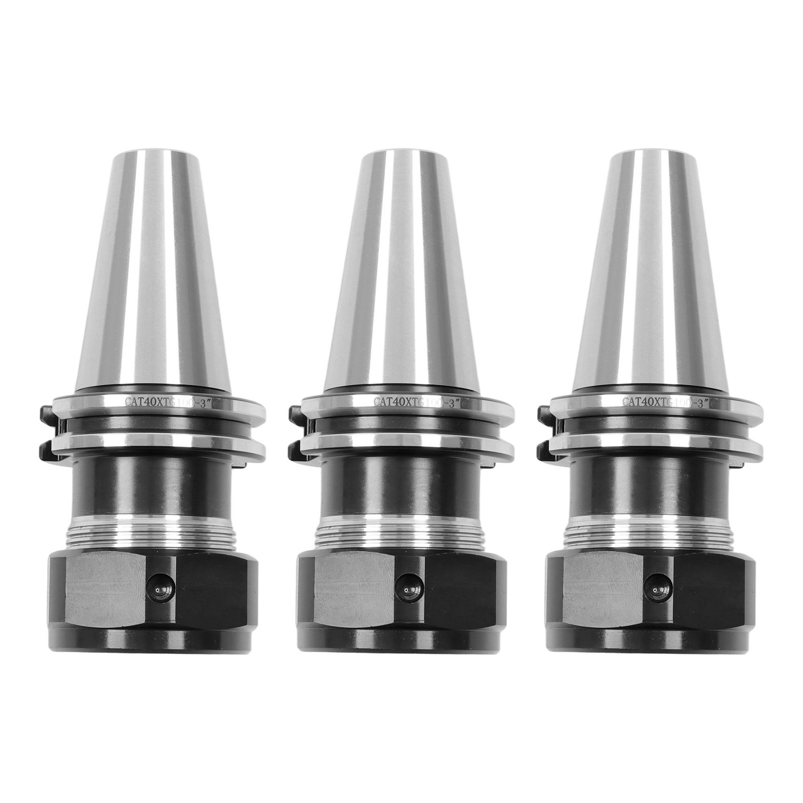 CAT40 TG100 Collet Chuck 3 Pcs Set 3 Inch Gage Length 0.0001" Runout