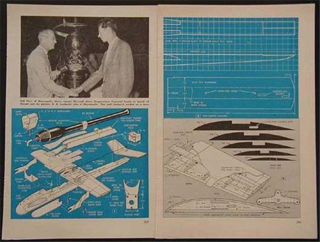 Rocket Powered Model Plane 1949 How-To build PLANS TORCHY