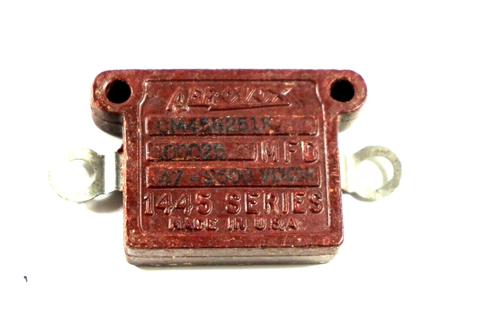 Aerovox 1445 Series .00025 MFD 2500 WVDC CM45B251K MICA CAPACITOR Vintage NOS