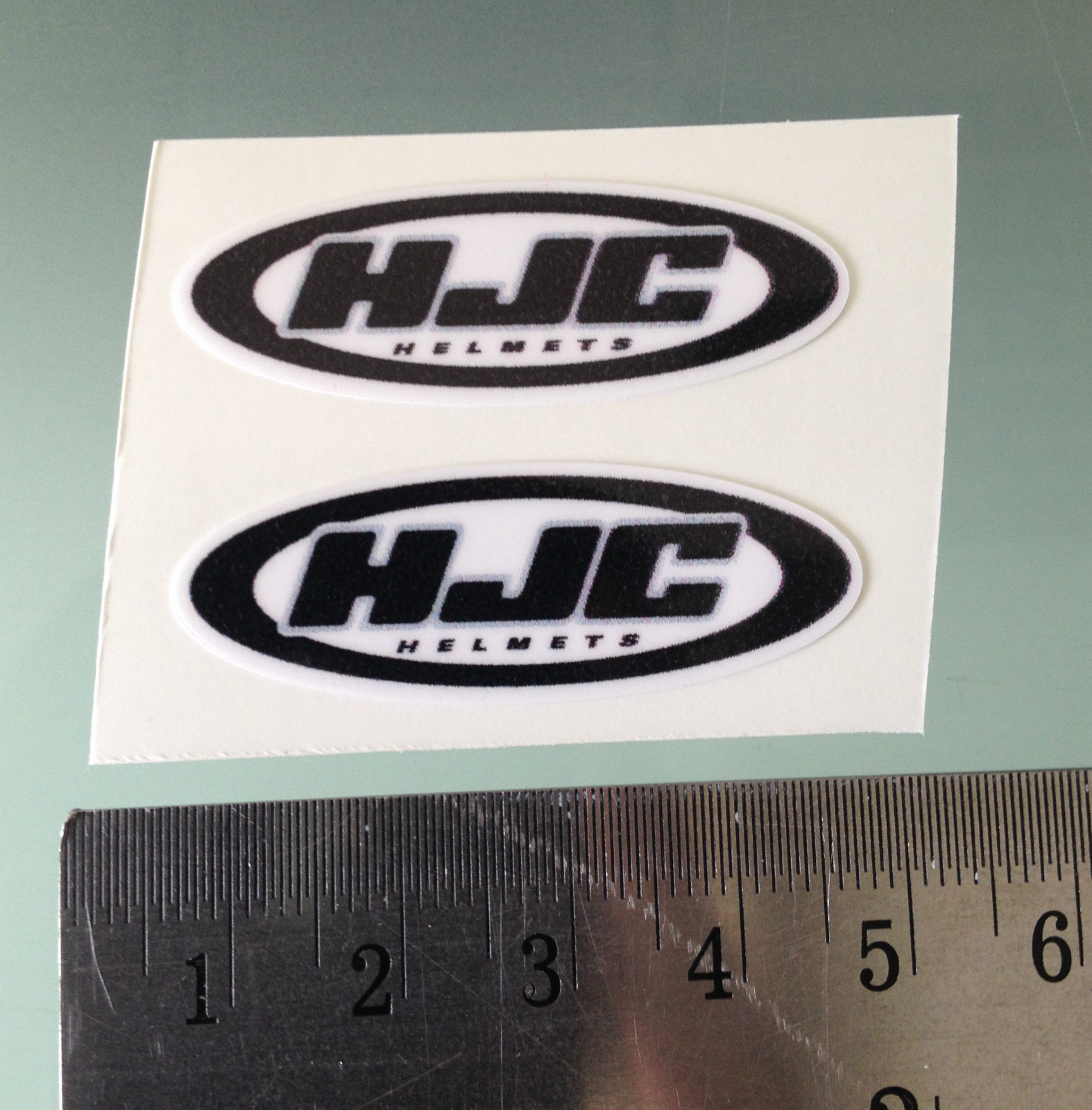 VISOR Stickers / Decals For HJC Helmets (PAIR) (4CM x 1,5CM)