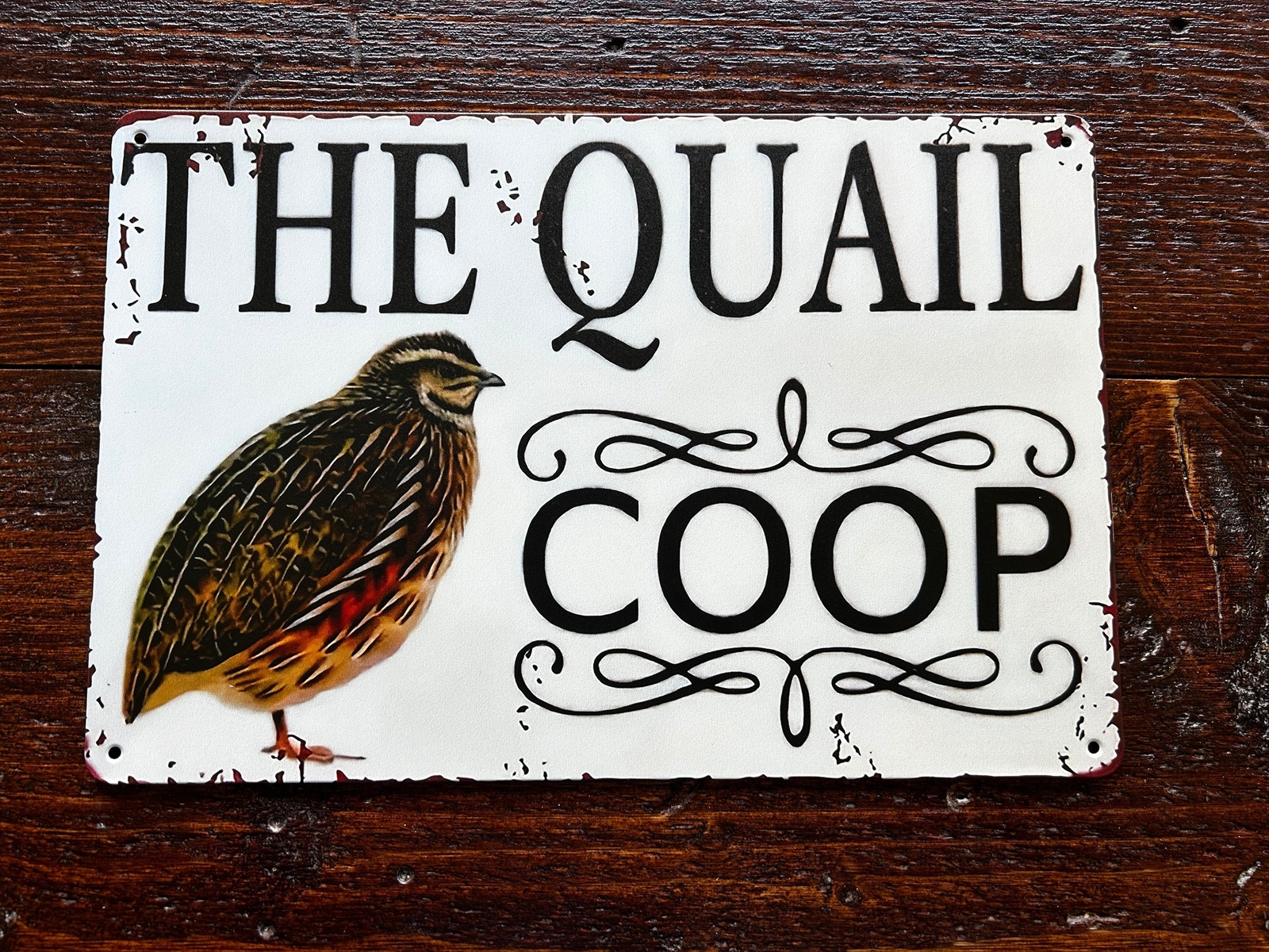 Quail Coop Sign