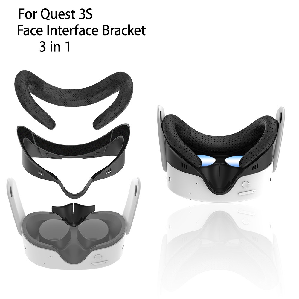 For Meta Quest 3S Replacement Face Pad Silicone Eye Cover Anti-sweat Mask Cover