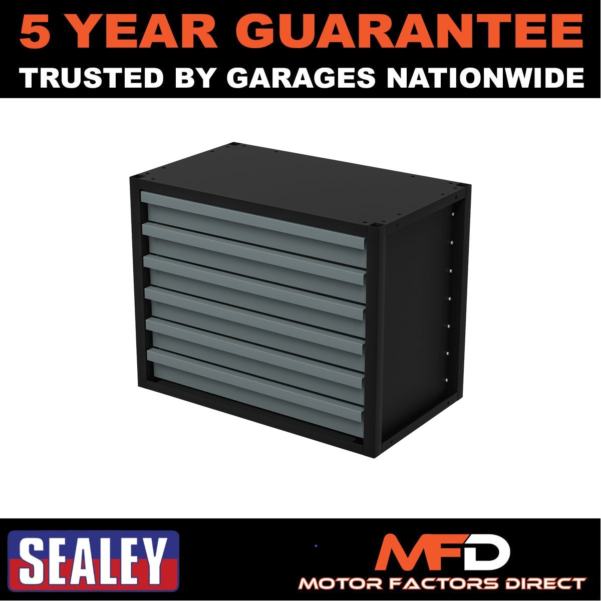 Sealey Modular Storage Mid Unit 6 Drawer 580mm APMRM1