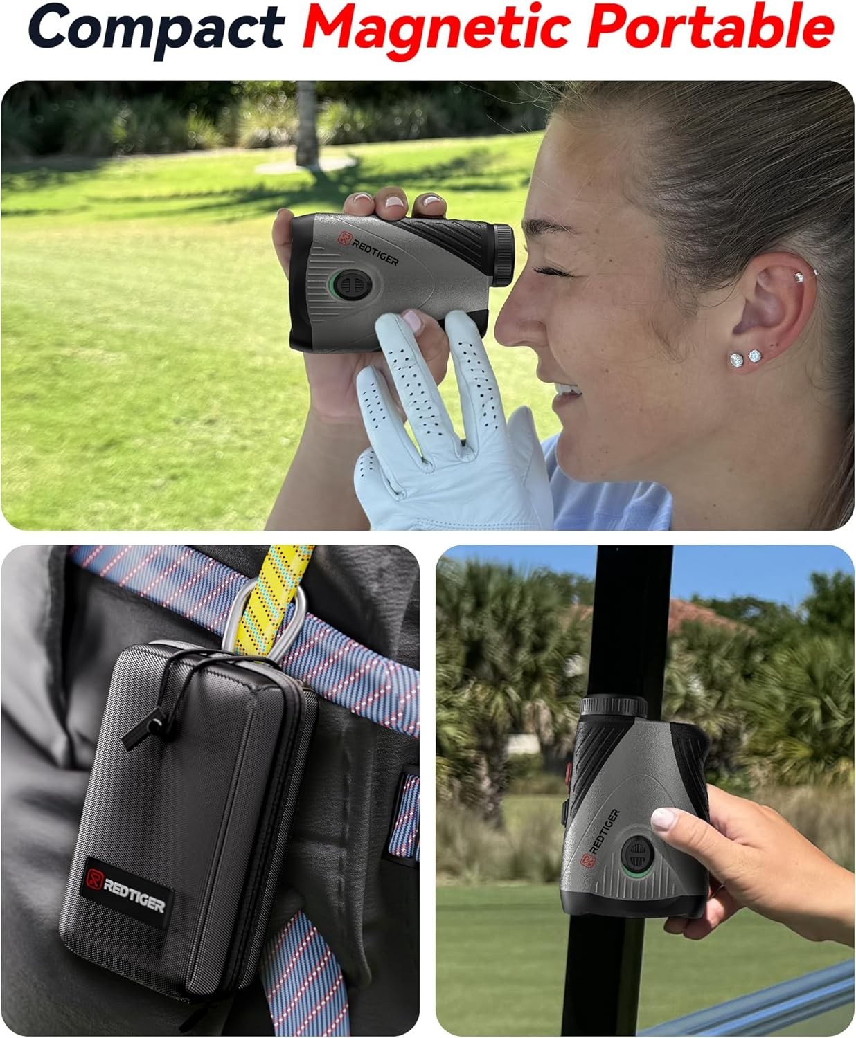 Golf Rangefinder, 7X Magnification 1200 Yards Laser Range Finder with Slope, ...