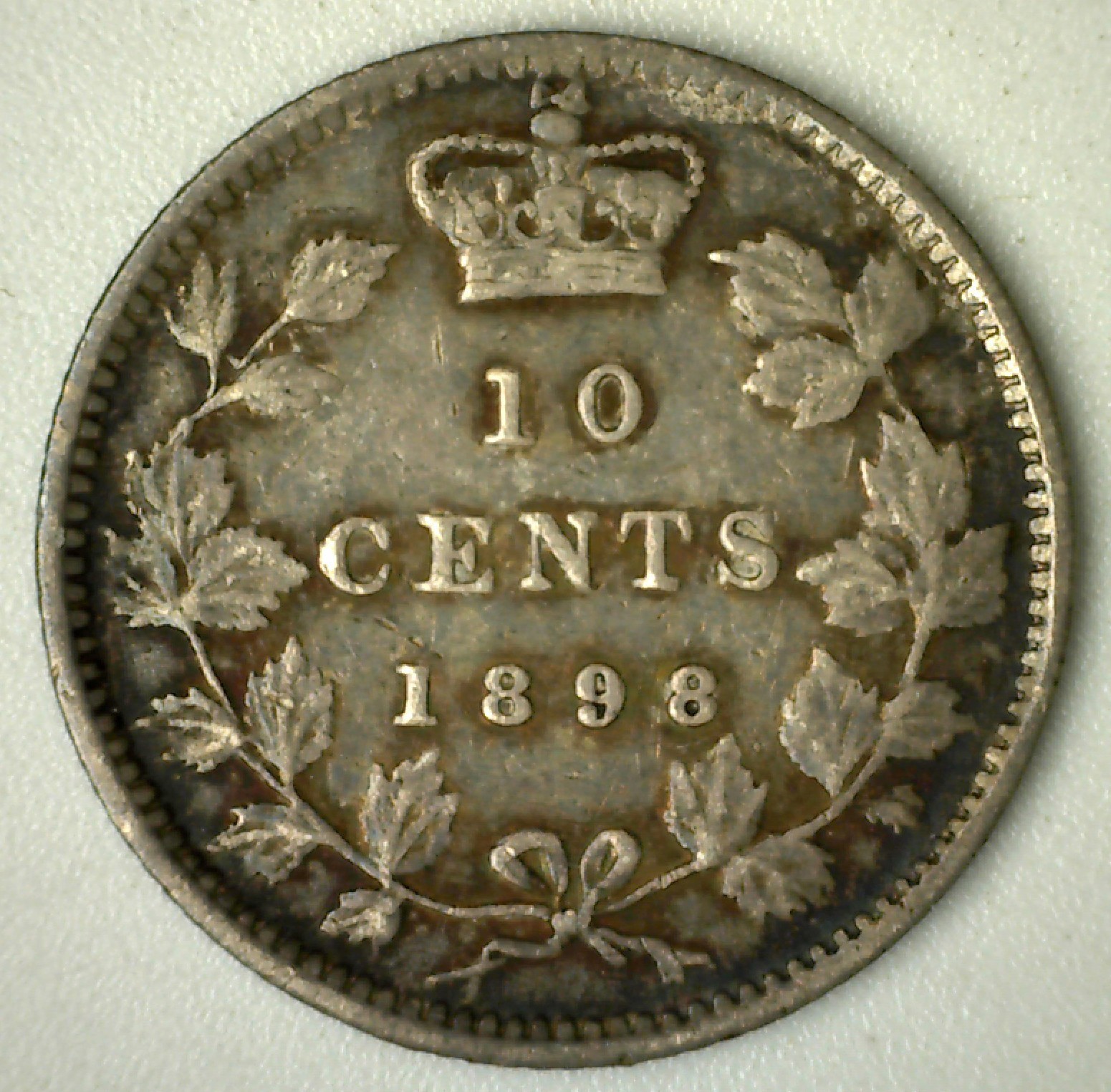 1898 Canadian Silver 5 Cents Five Cent Victoria Canada Extra Fine Small Nickel
