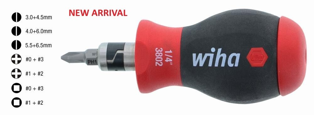 Wiha Multi Bit Driver 14 in One Soft Finish Stubby 38090