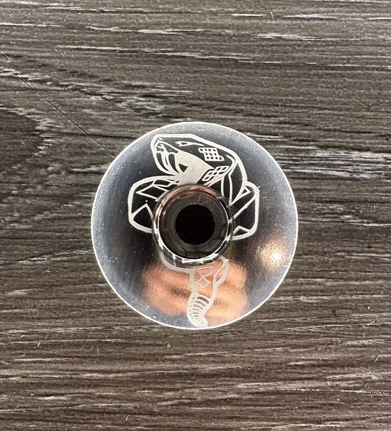 Diamondback Snake BMX Repop Bicycle Headset Top Cap 1 1/8" Silver Stem Cap Bike