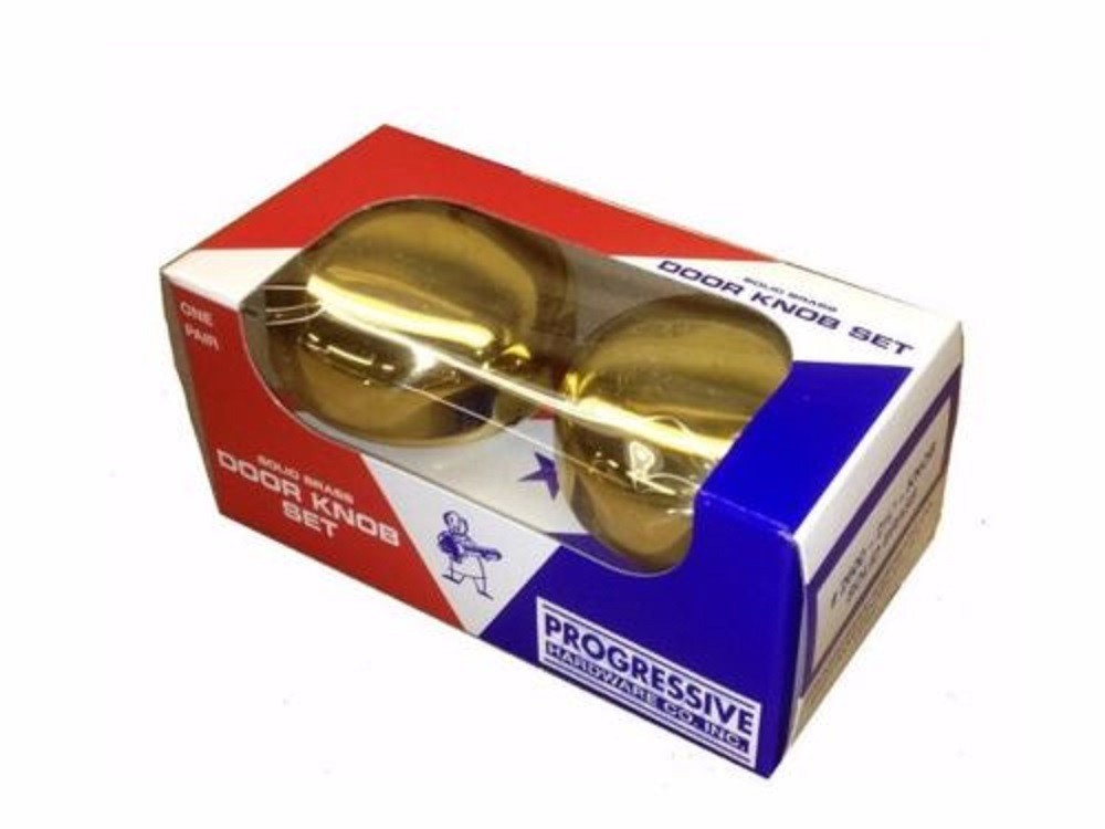 Progressive 2600/3 - 2 1/4 Replacement Knob Set - Solid Brass