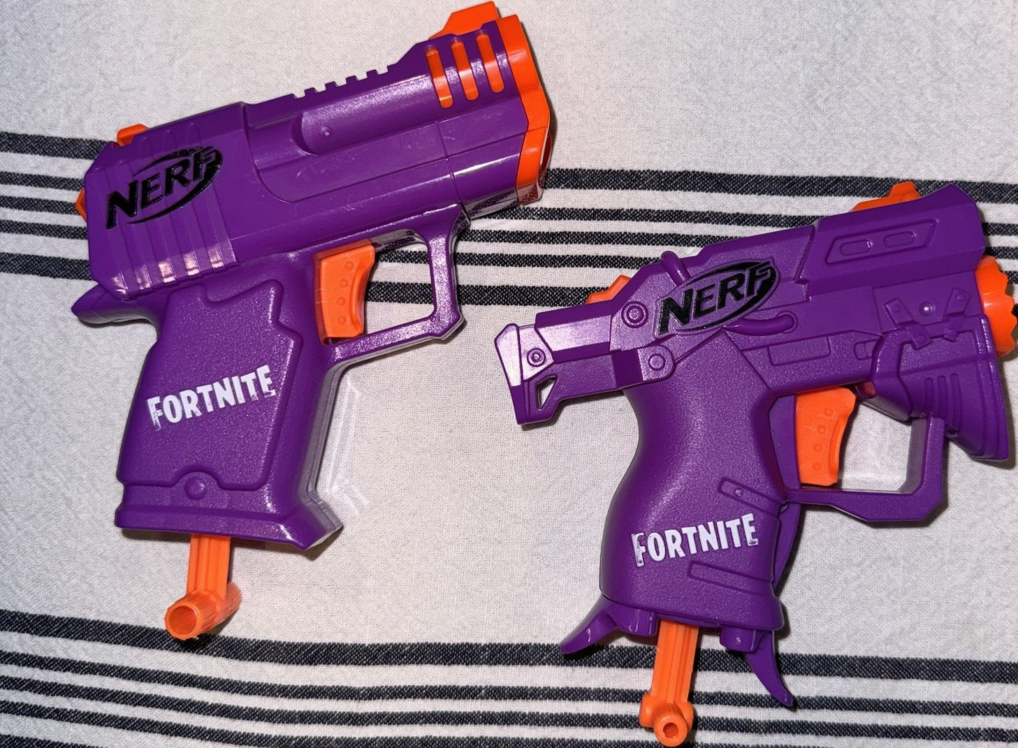 NERF Fortnite Micro Shots Purple Dart Guns Lot of 2 Toy Blasters 2022