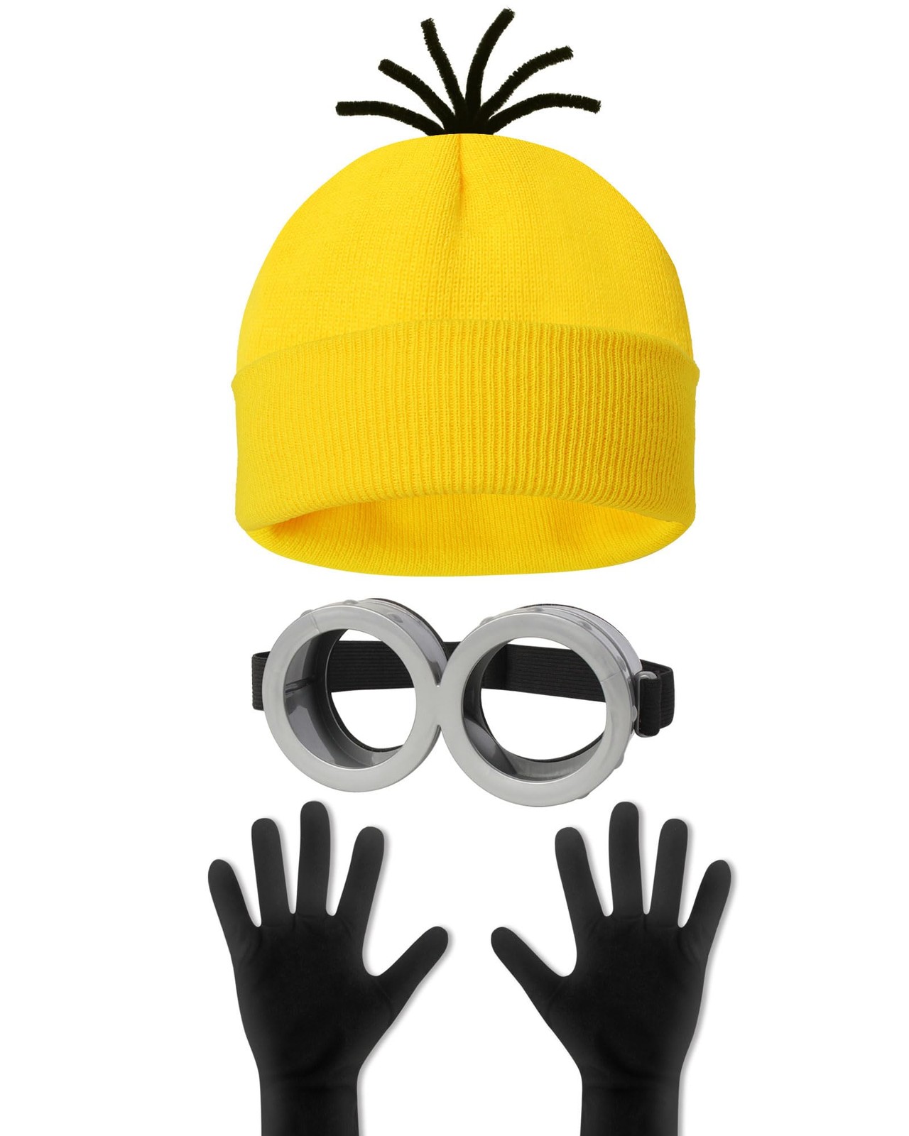 HEYFIZZ 3 Pcs Halloween Costume Accessories Adult,Goggles Adult, Yellow