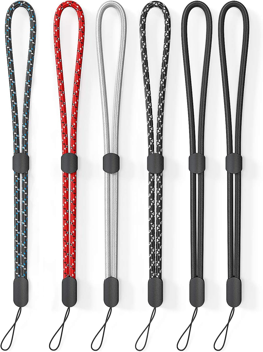 Hand Wrist Strap Lanyard, 6 Pack Adjustable Colorful Nylon Hand Wrist Straps ...