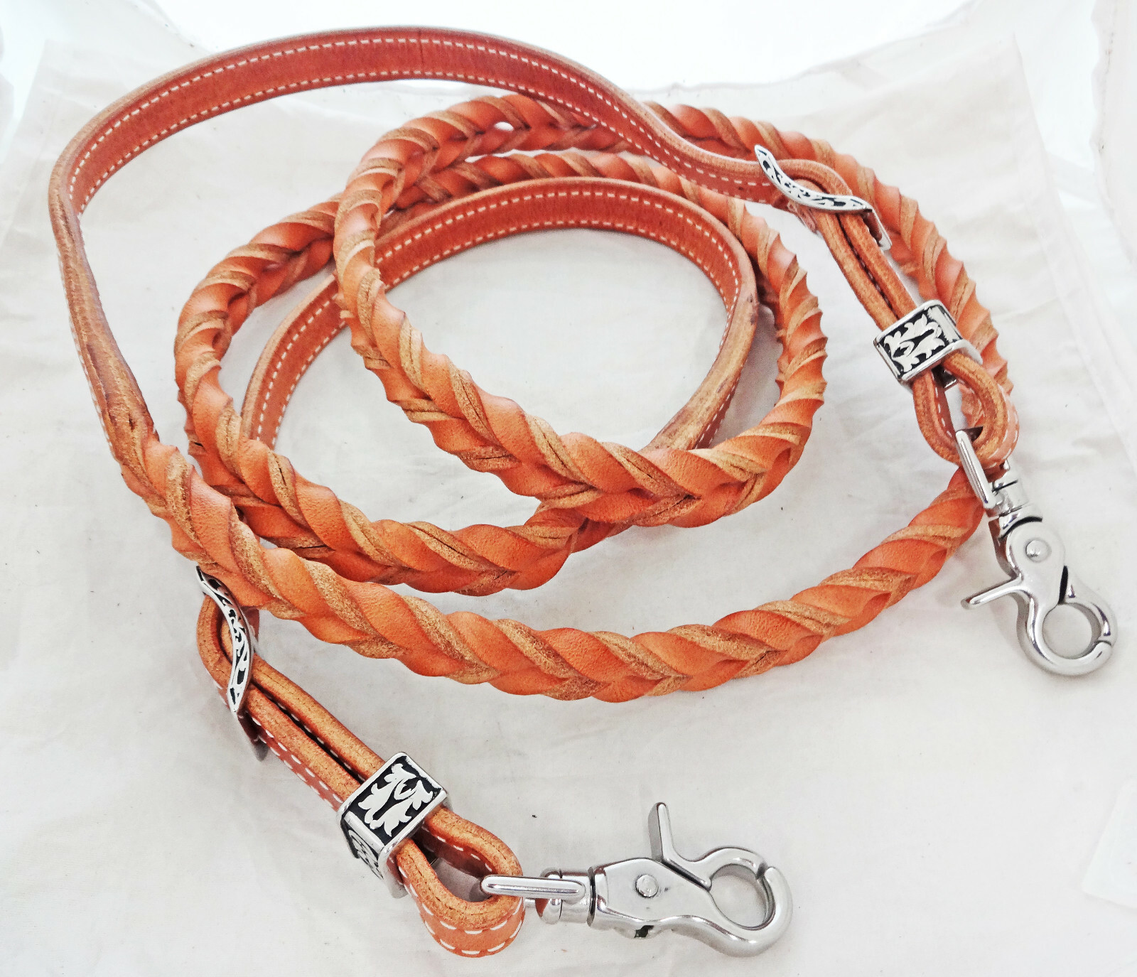 Blood Twist Rein Hermann Oak Harness Leather Horse Tack Jeremiah Watt Braided