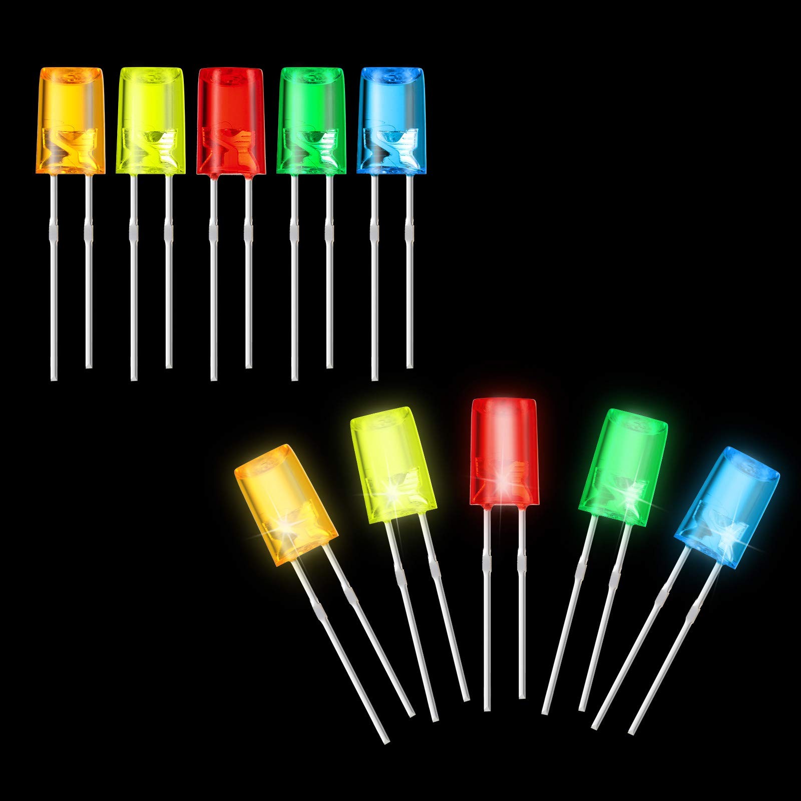 Mudder 120 Pcs Valentine LED 5mm String Light Pack of 120, Multicolor