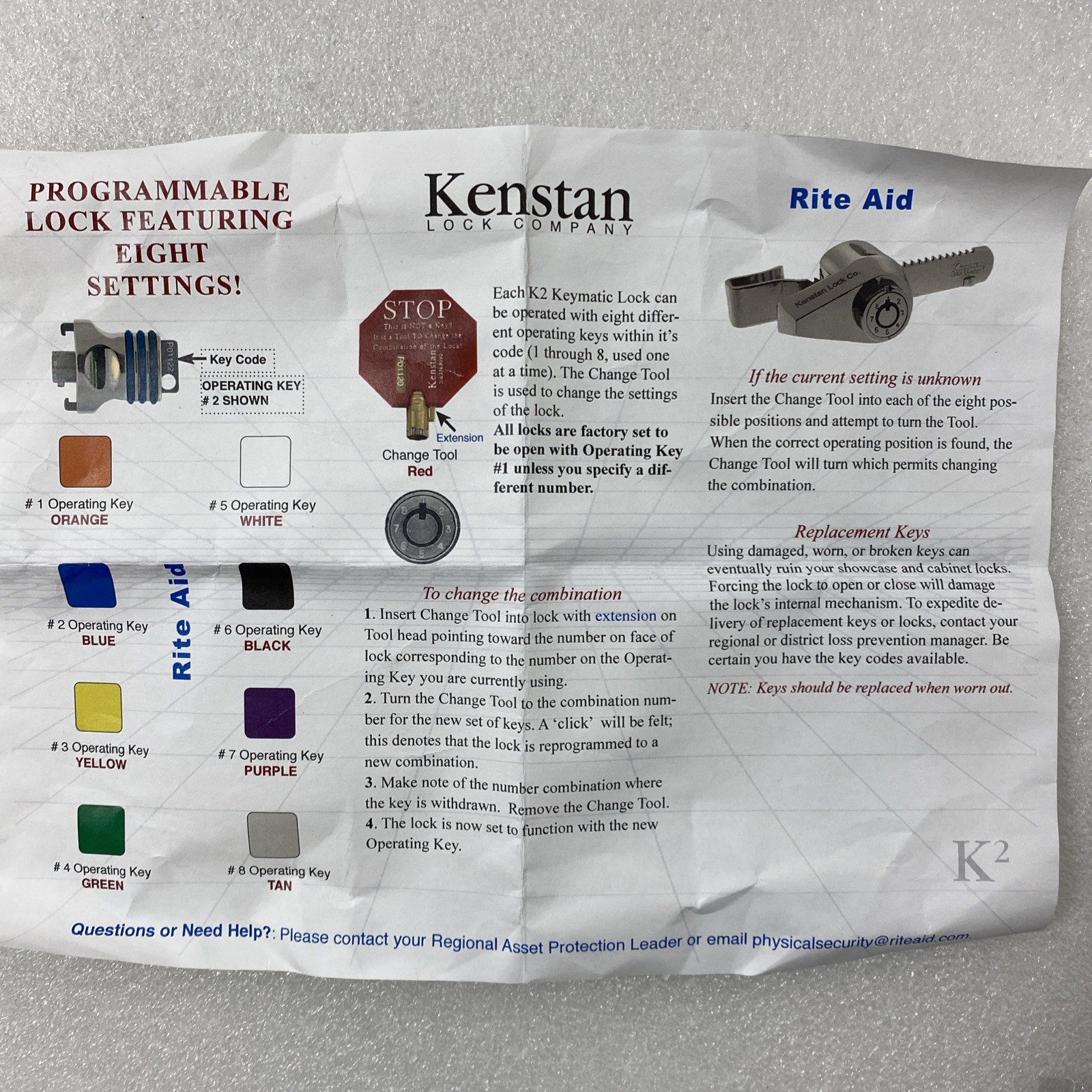 🔐 Kenstan K2 Ratchet Tubular Keymatic Lock Set Bundle Keys + Core + CHANGE KEY