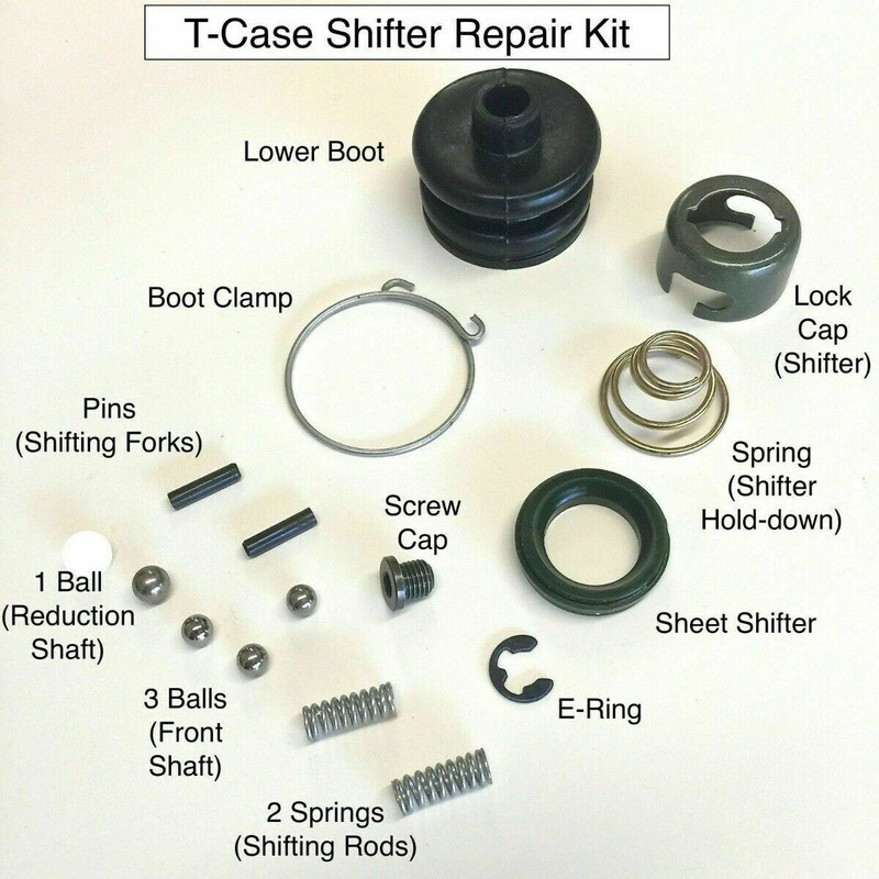 Complete Transfer Case Shifter Lever Repair Kit for Suzuki Samurai 85-95