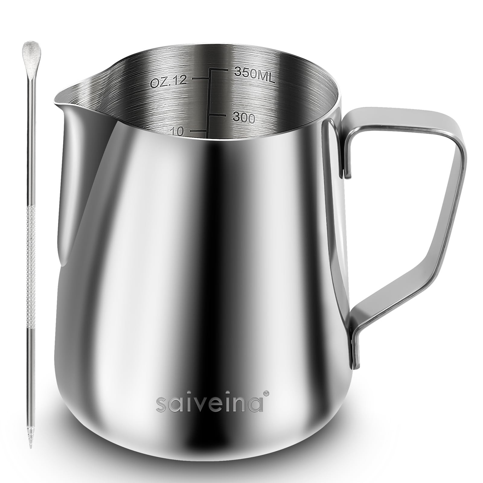 Milk Frothing Pitcher, Espresso Steaming Pitcher 12oz,Espresso Machine Access...