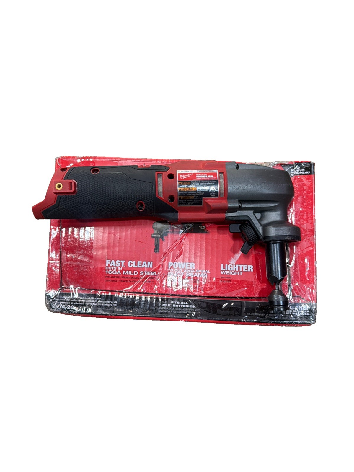 Milwaukee 2476-20 Nibbler Tool - Black/Gray/Red