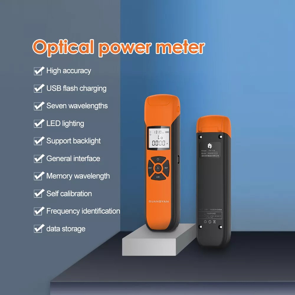 G10 Portable LCD Fiber Optic Power Meter Portable SC/FC/ST  for Fiber Tester