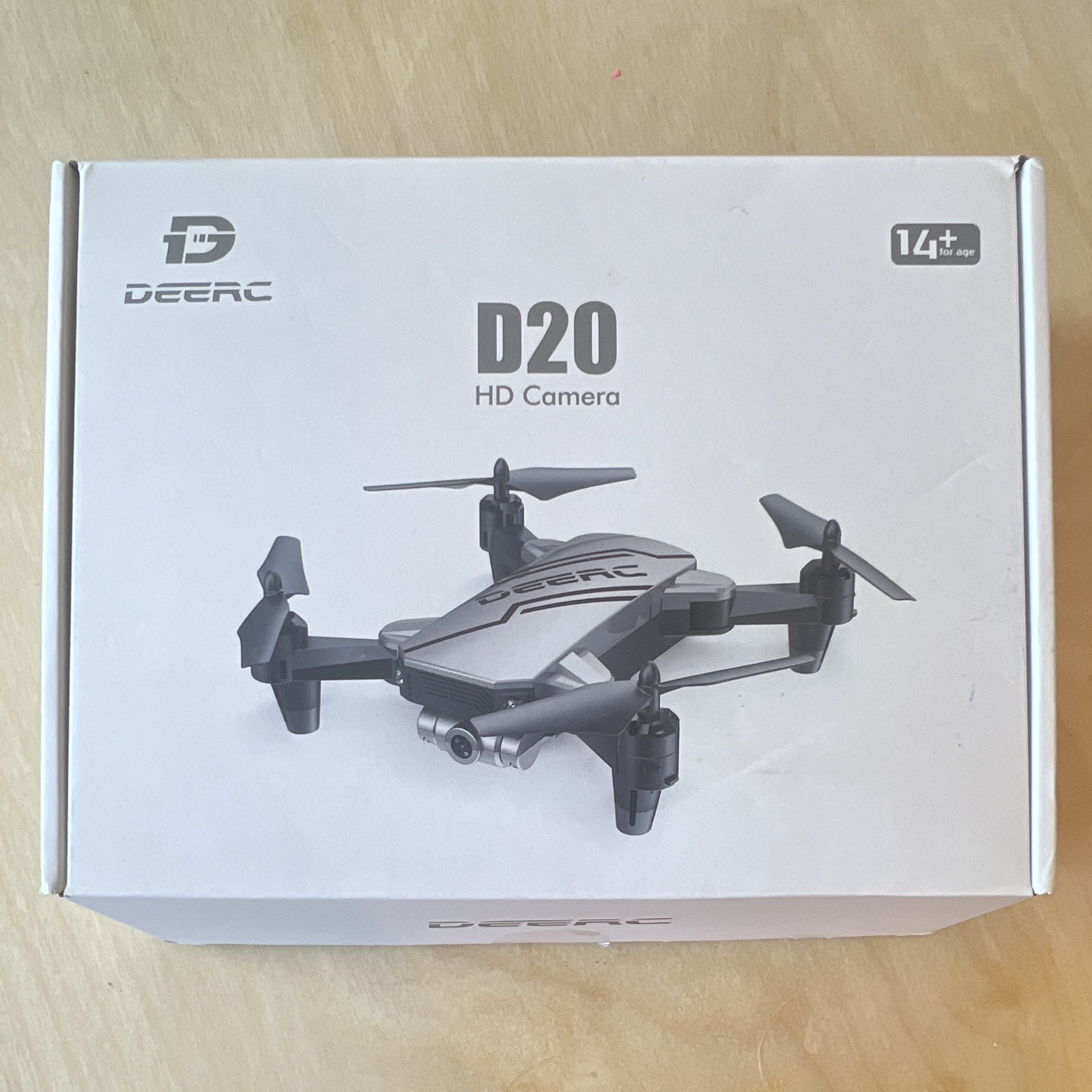 DEERC D20 Foldable Mini Quadcopter Drone Silver HD Camera 360° Flip