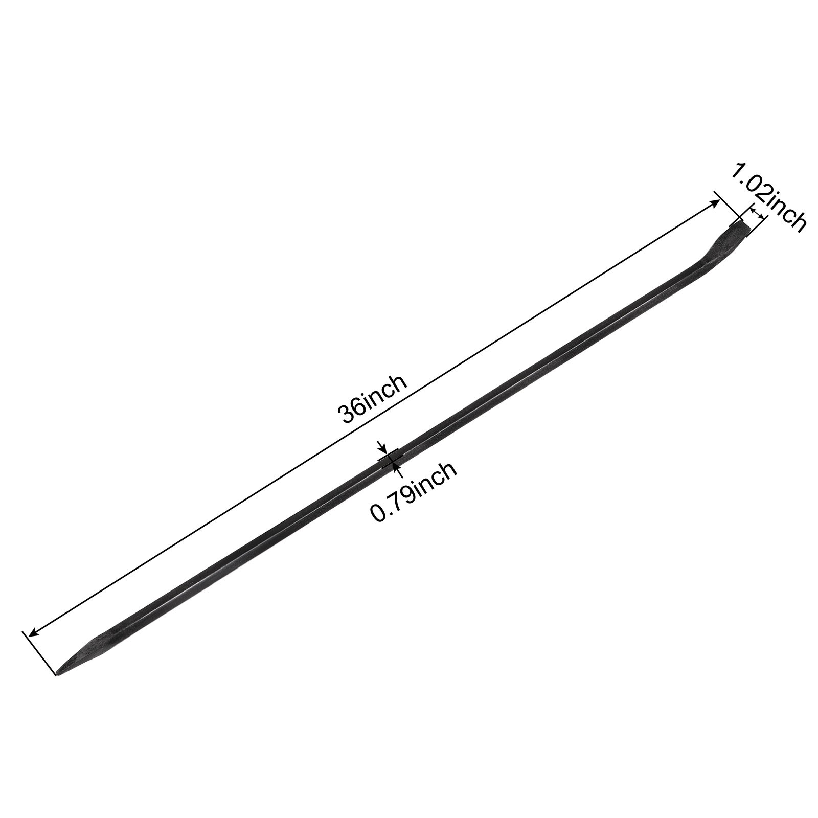 Hexagonal Connecting Bar 36'' Steel Crowbar for Prying and Aligning Chisel End
