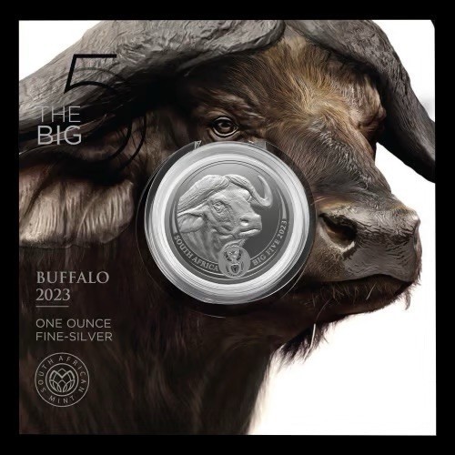 2023 South Africa Big Five Buffalo 1 oz Silver Coin .999 In Original Packaging