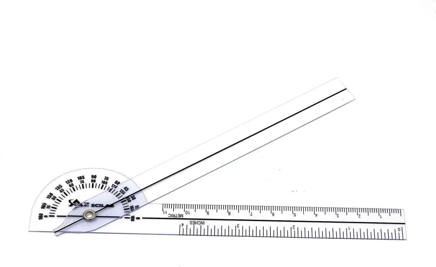 Goniometer Transparent Orthopedic Angle Ruler Plastic Goniometer 360 Degree for