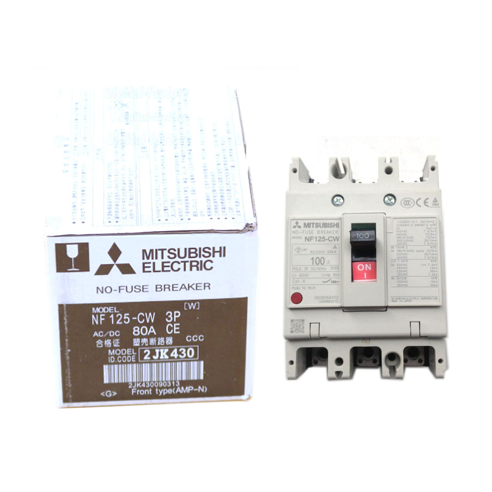 1pcs New in Box Mitsubishi NF125-CW Moulded Case Circuit No-Fuse Breaker 3P 100A