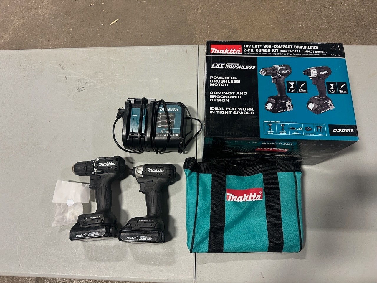 Makita CX203SYB Drill and Impact Driver Kit, Sealed, NIB. NOT Refurb.