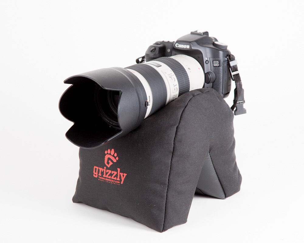 Grizzly Camera Bean Bag LARGE BLACK, Photography Bean Bag, Video Bean Bag,