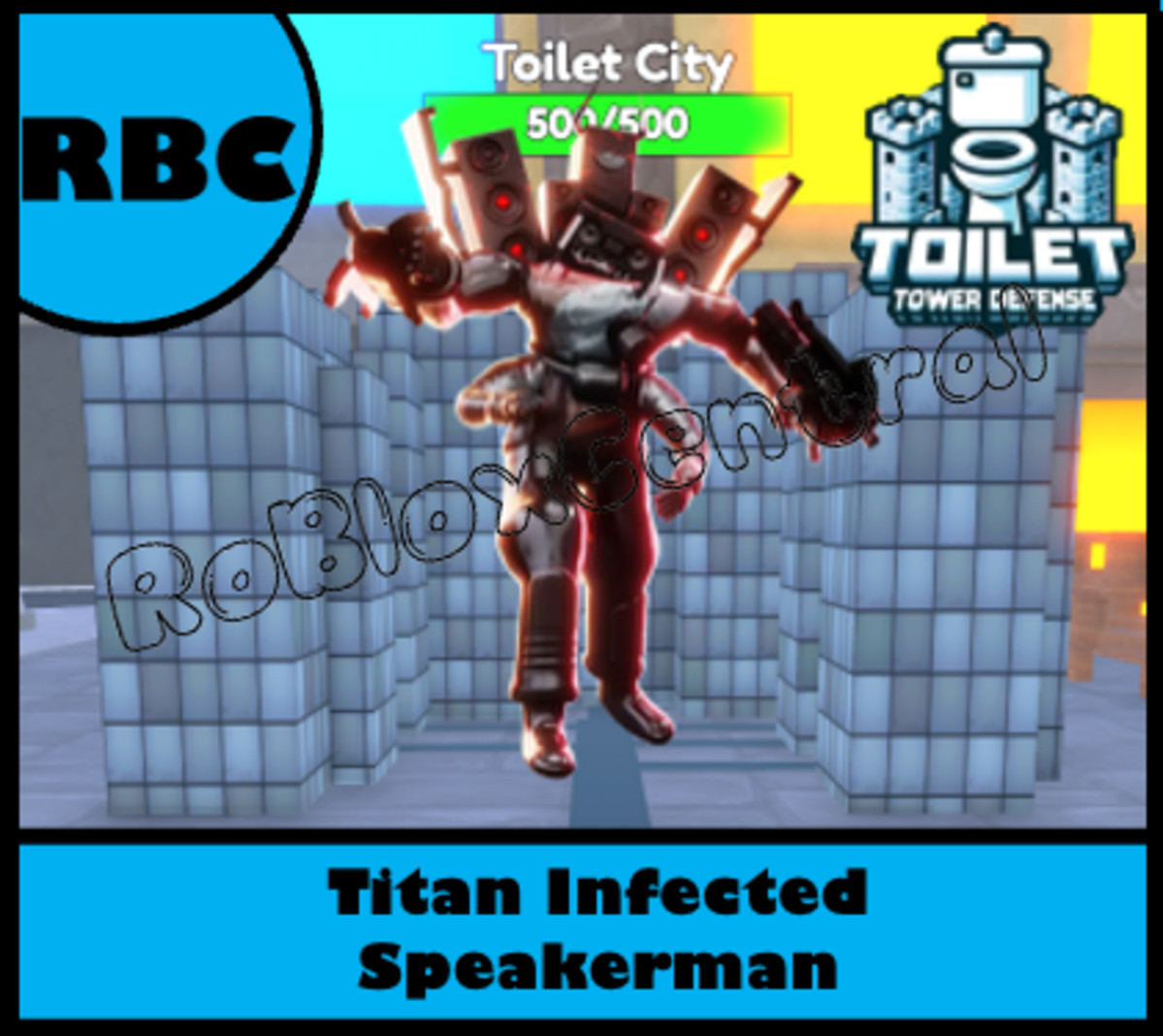 TITAN INFECTED SPEAKERMAN - CHEAP TOILET TOWER DEFENSE - TTD UNIT