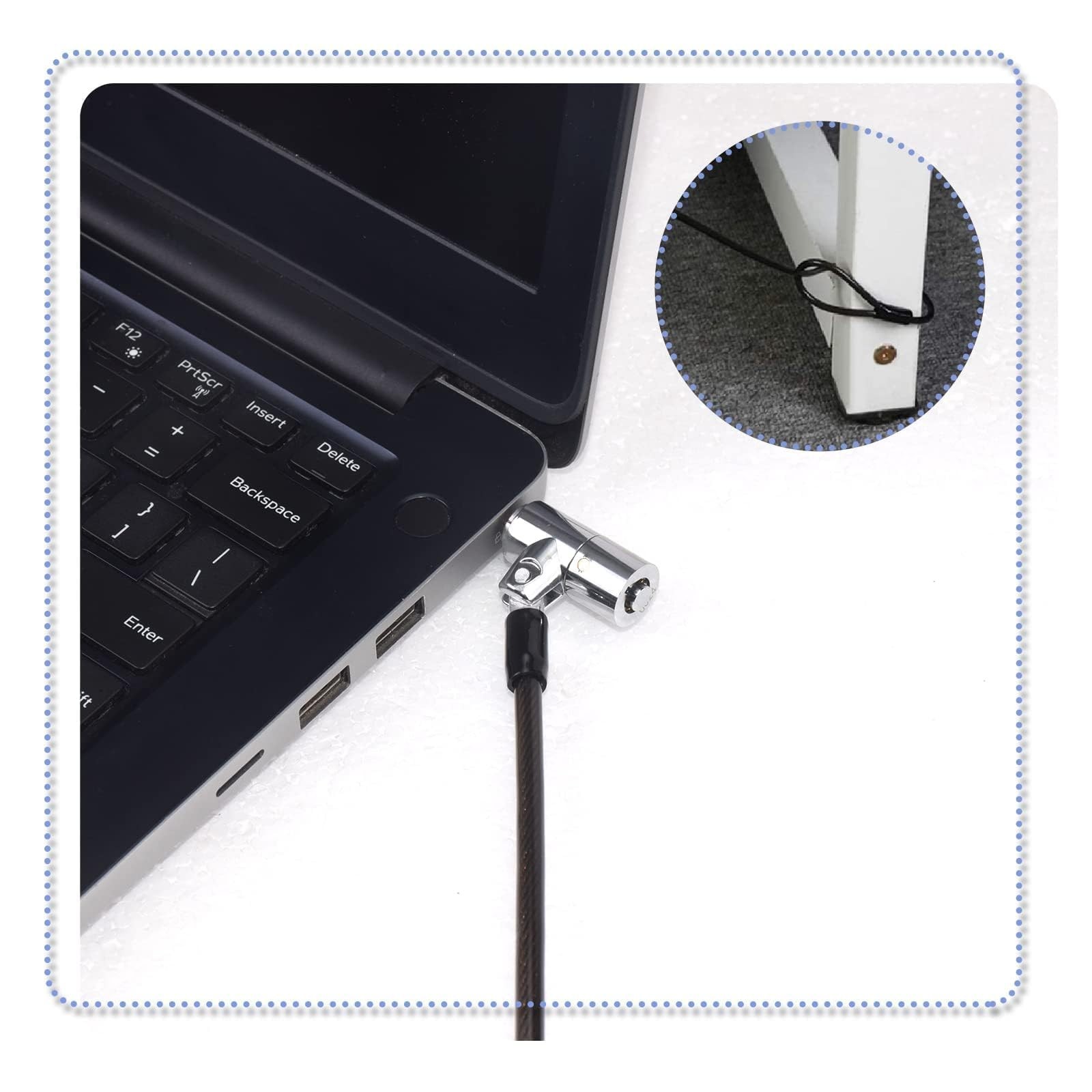 Laptop Cable Lock Hardware Security Cable Lock Anti Theft 6.7FT Cable Lock Co...