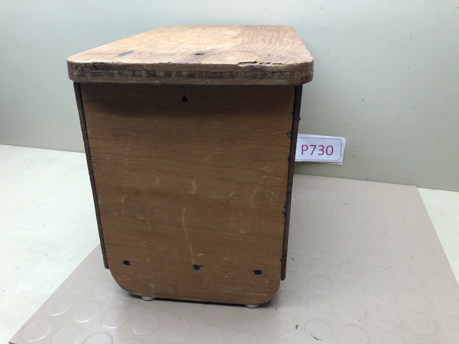 Vintage Wood Step Stool Rustic Wooden - Handmade Storage
