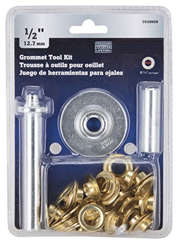 Grommet Kit 1/2â€ - Heavy Duty Brass Eyelet Grommets for Tarps Fabric T...