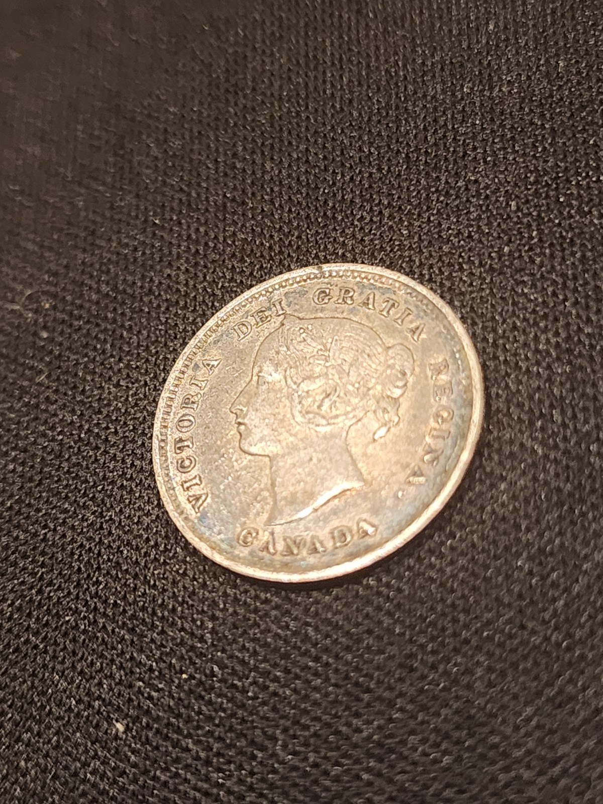 1891 Canada 5 Cents Silver Coin