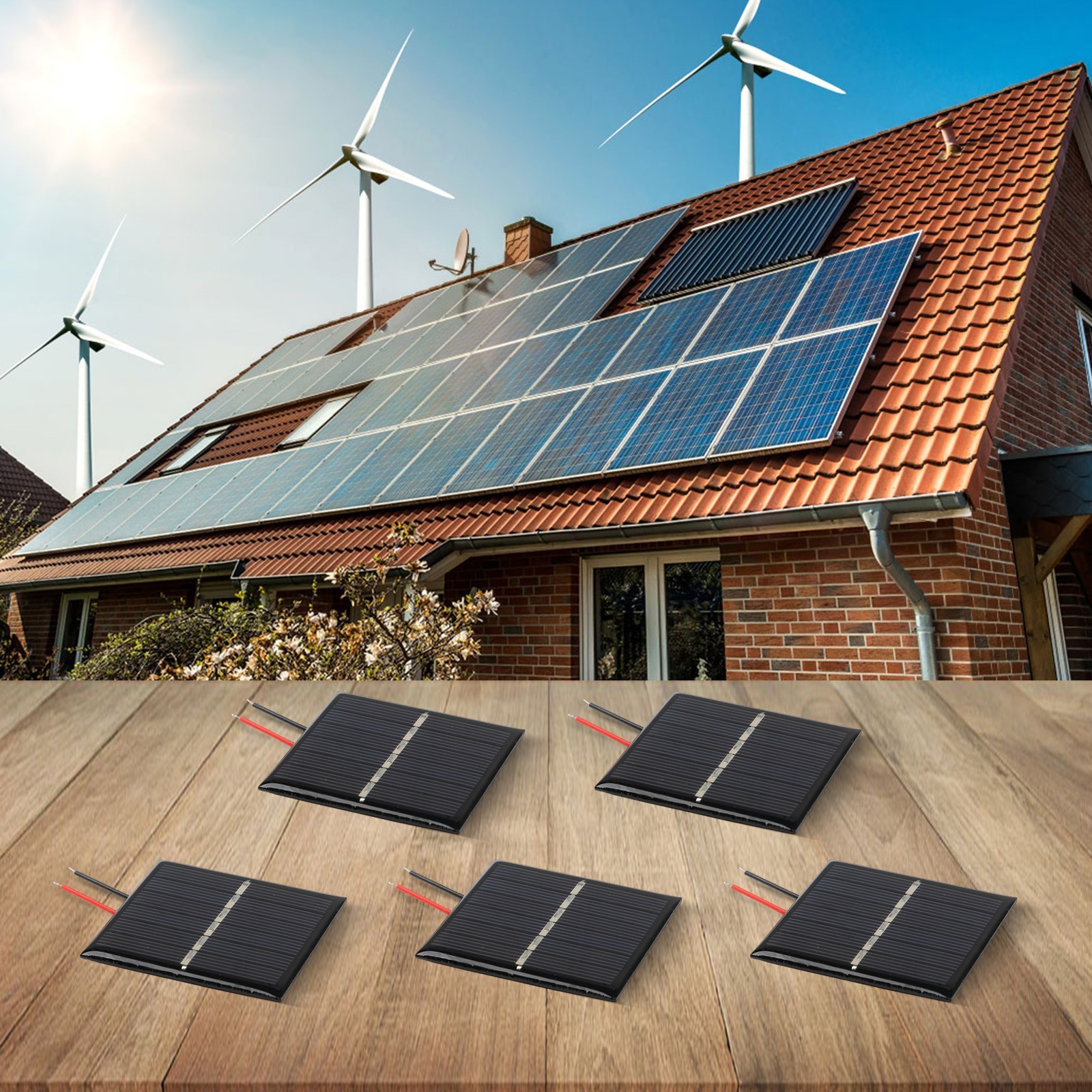Multi Purpose 5PCS Solar Panels 0 45W for Camping and Hiking Adventures