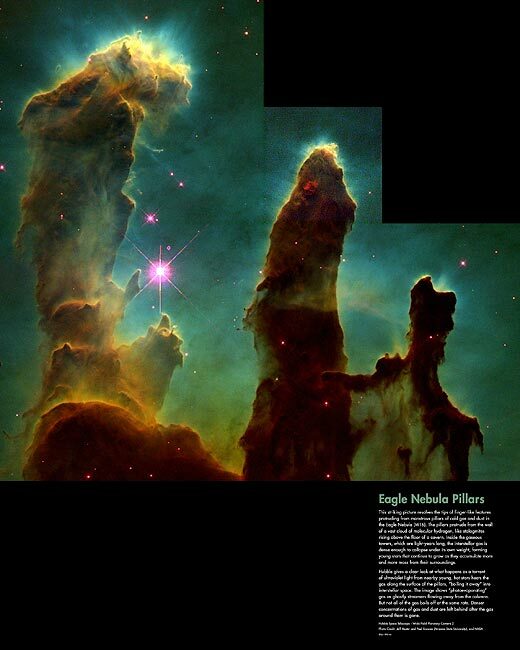 HUBBLE SPACE TELESCOPE EAGLE NEBULA PILLARS 8x10 GLOSSY PHOTO PRINT