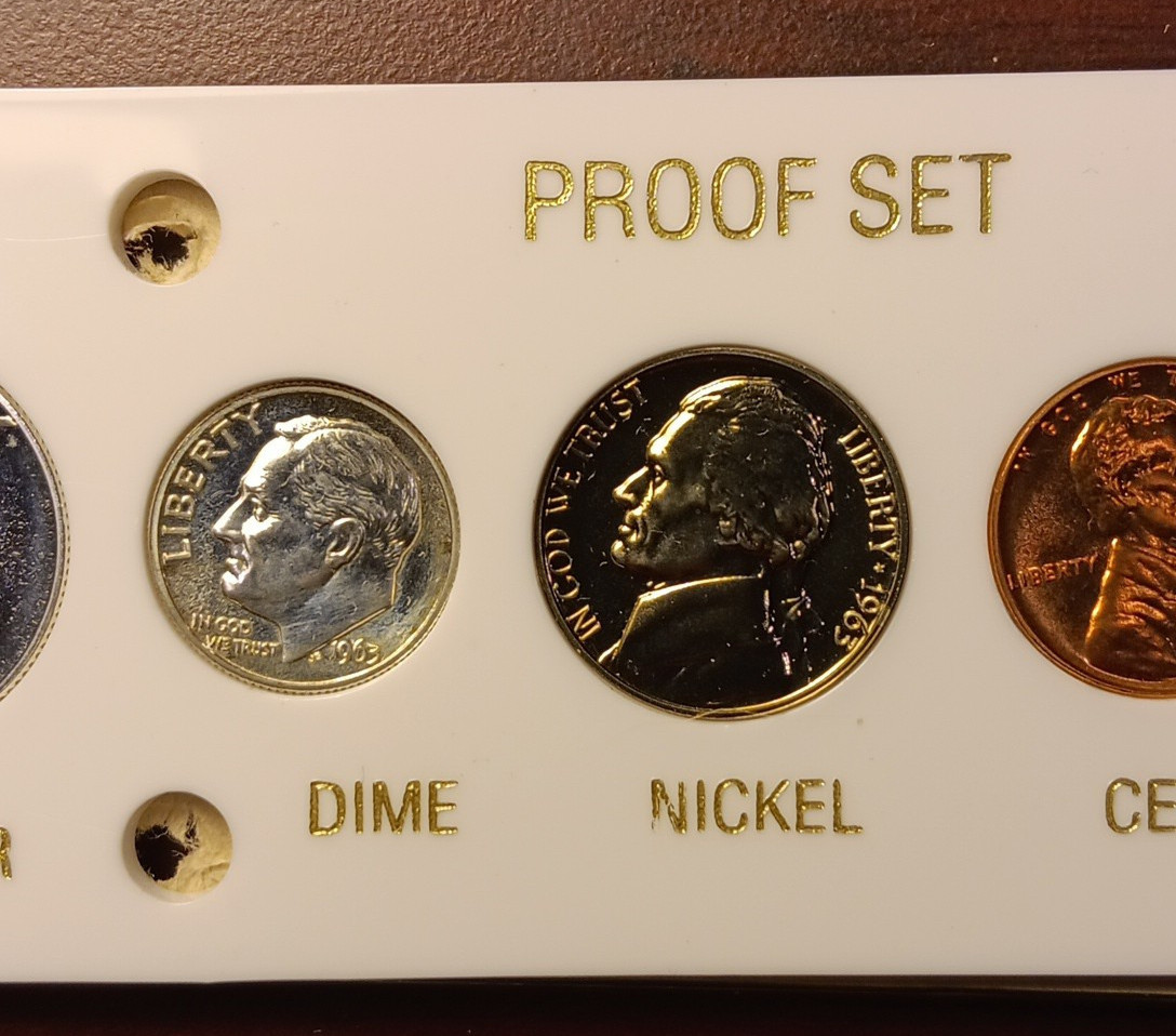 1963 U.S Mint Proof Set, 2003A Near Solid 2's, 2003A Near Solid 4,s Uncirculated