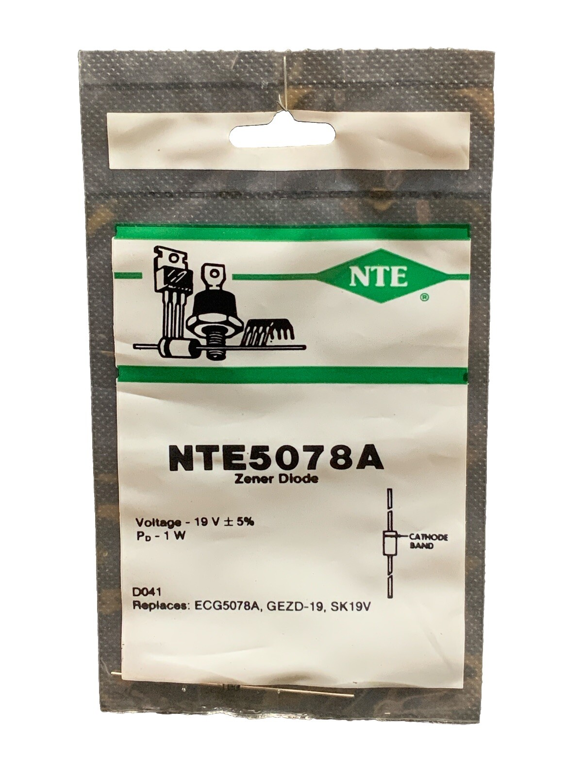 NTE5078A 19v Zener Diode DO41 Replaces ECG5078A GEZD-19 SK19V
