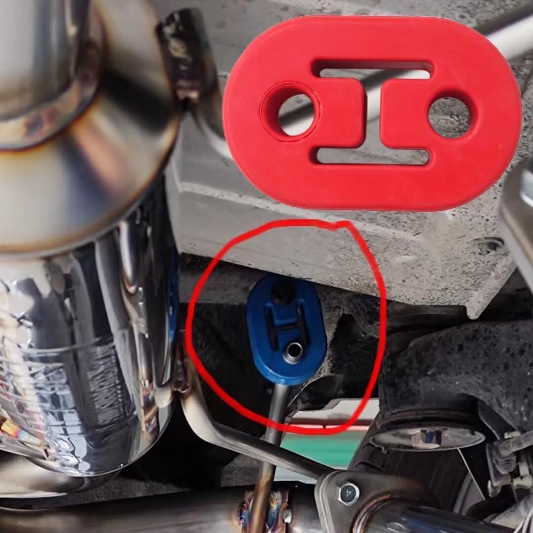 2pcs Heavy Duty Rubber Exhaust Tail Pipe Mount Bracket Hanger Bushing Insulator