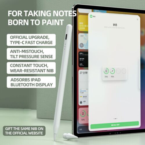 For Apple Pencil 2nd Generation Bluetooth Stylus Pen iPad Pro Air 10/9/8/7/6/543