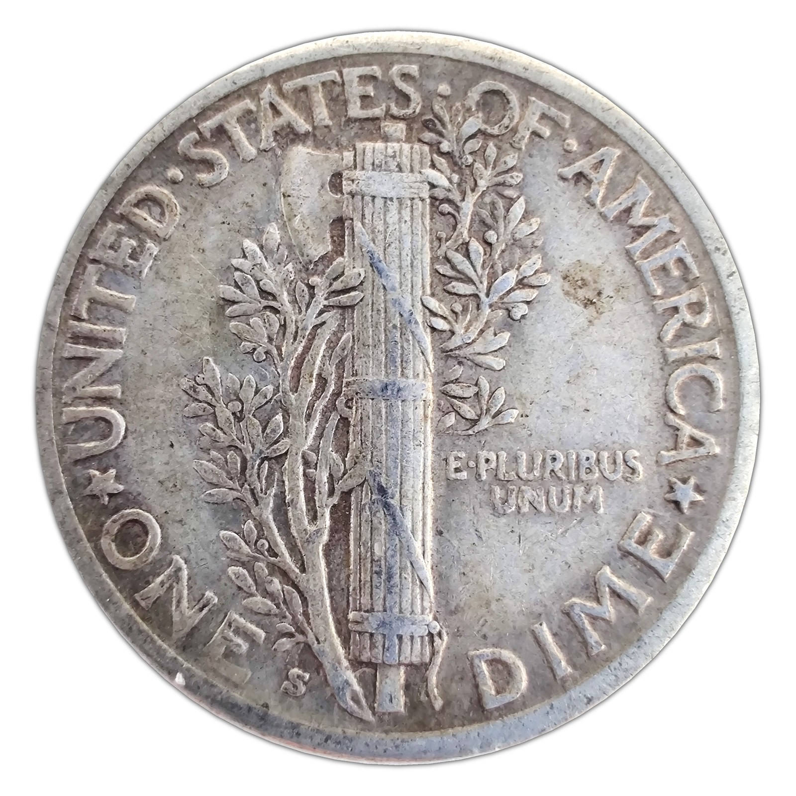 1938-S Mercury Dime VF Very Fine 90% Silver