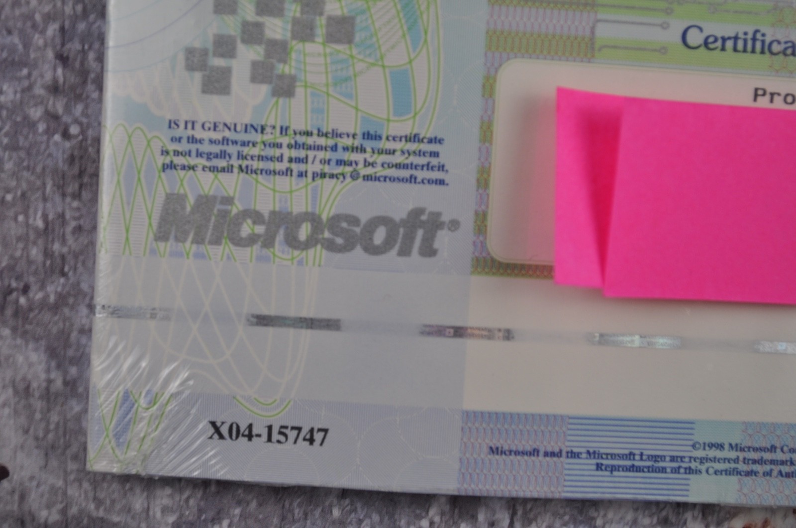 Microsoft Windows 98 Second Edition Operating System booklet Only - NO Disc